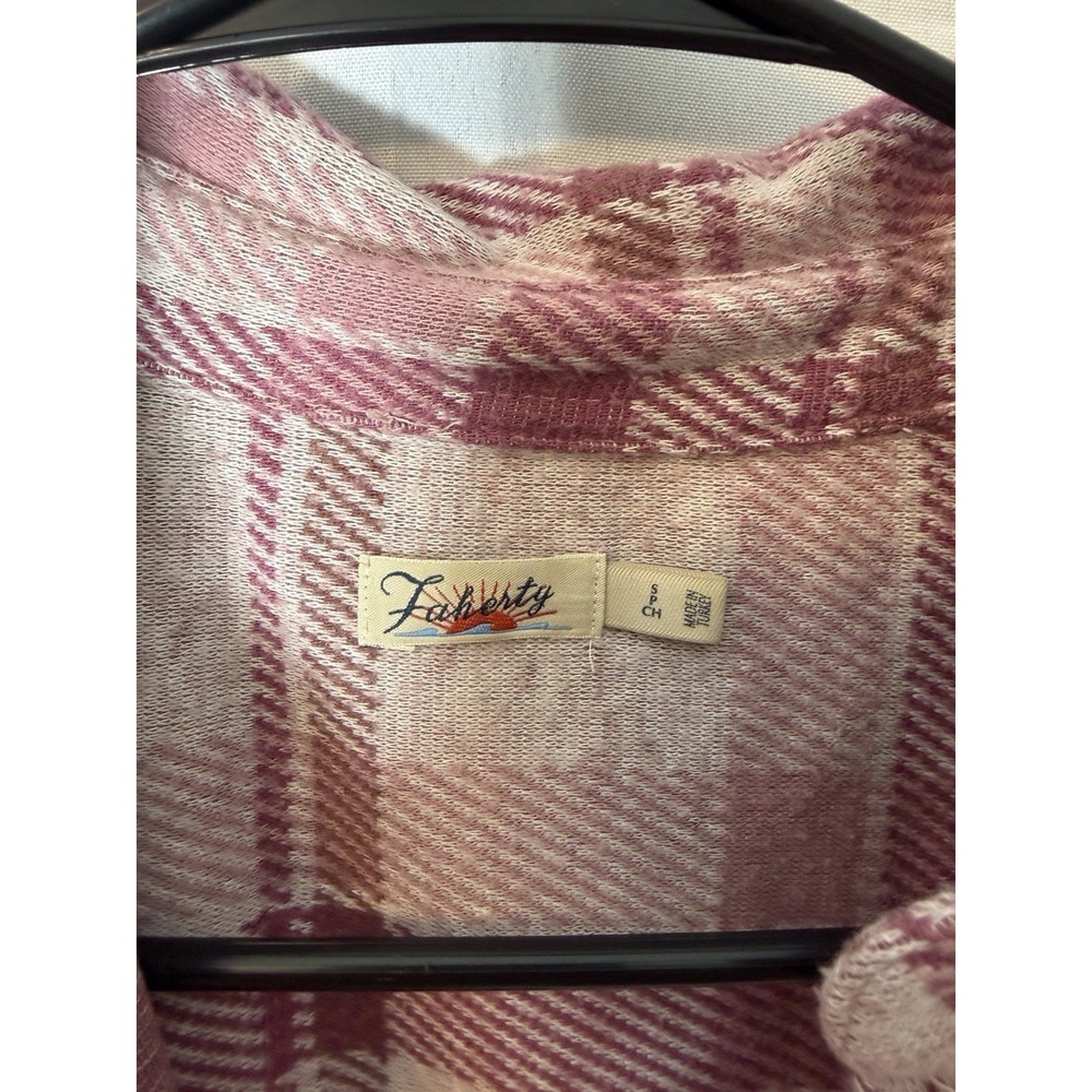 Faherty Womens Size Small The Legend Shirt In Pink Plaid Cottagecore - Picture 13 of 15